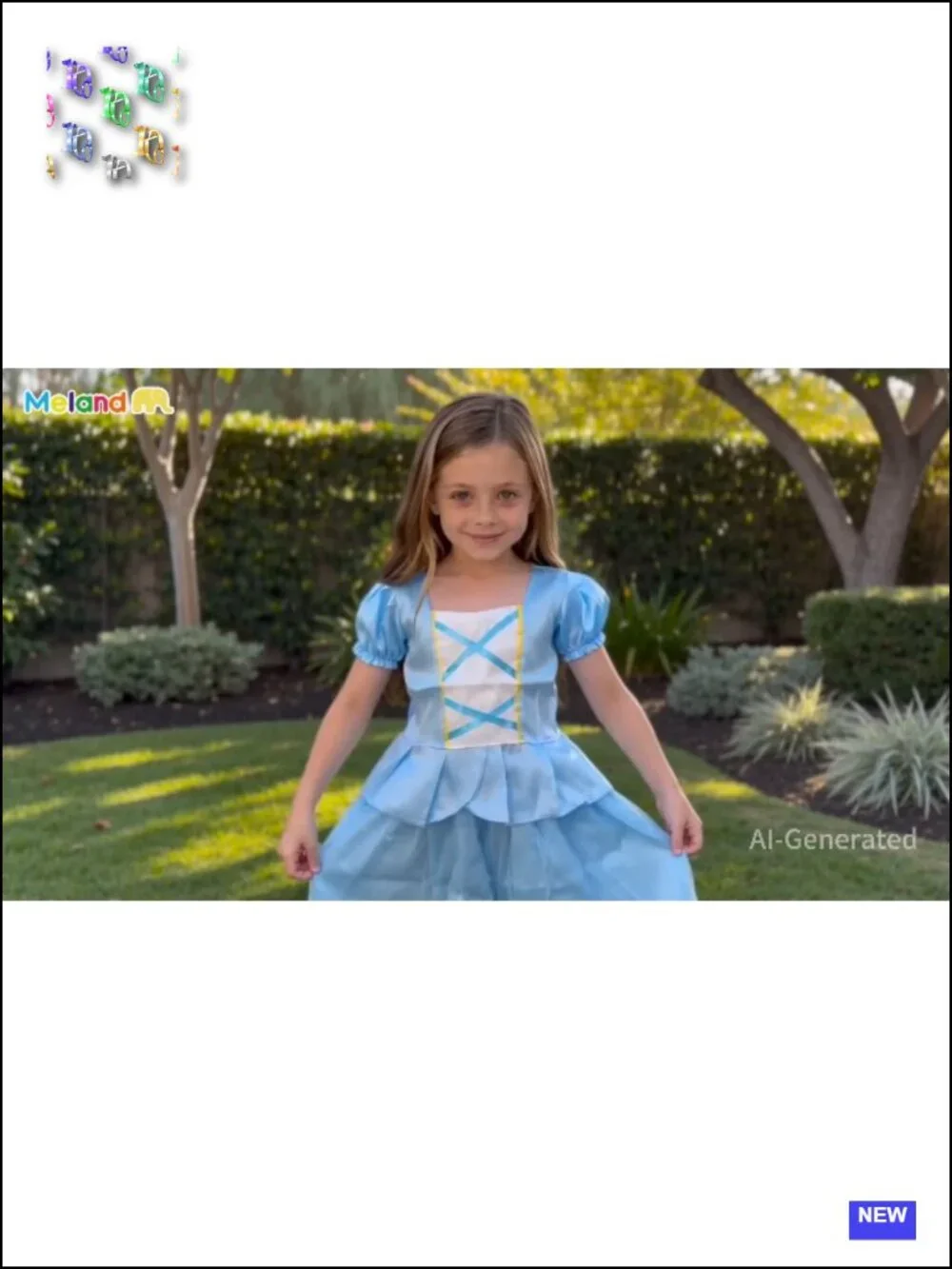 Princess Dress Up Trunk for Girls 3-8, 16-Piece Pretend Play Costume Set